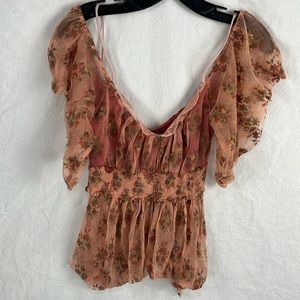 Free People xs mesh baby doll cottagecore